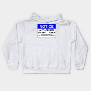 AUTHORISED GRAFFITI AREA Kids Hoodie